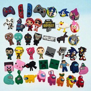 Set of 45pcs Video Game Lover Various Characters Shoe Charms Lot